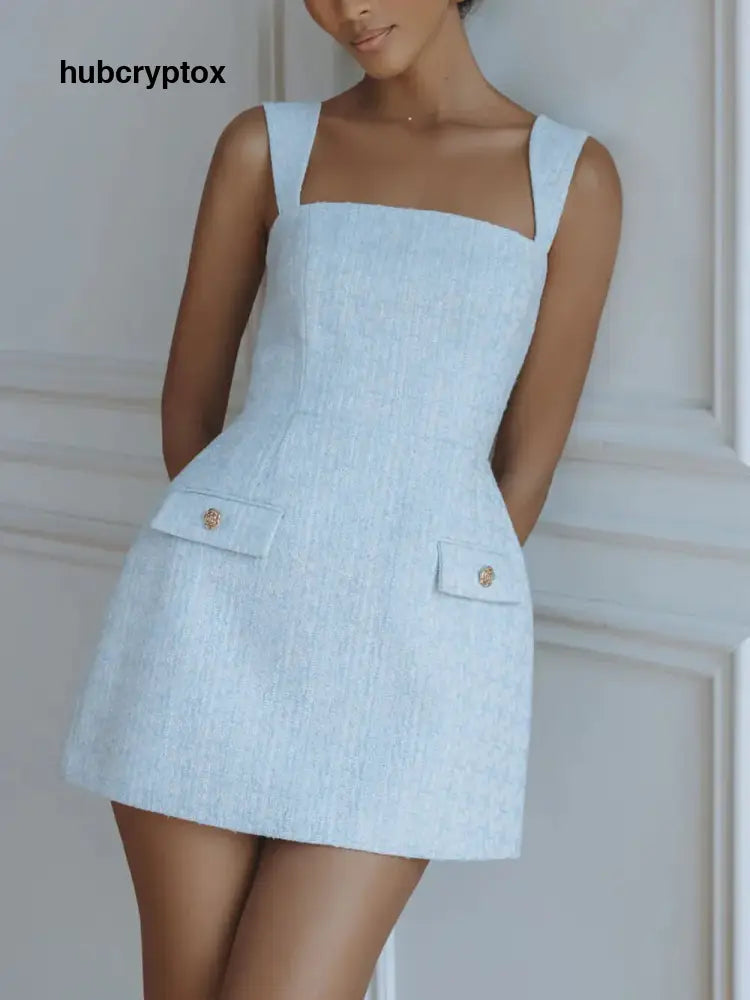 Delicate Open Back Hourglass Mini Dress
