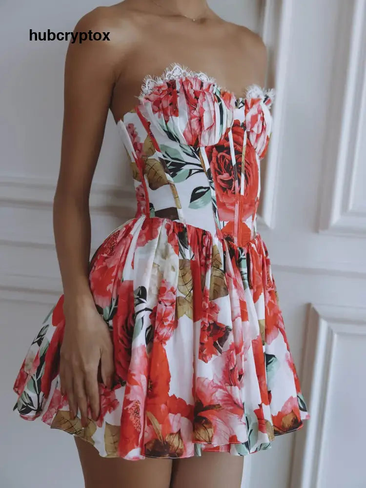 Delicate Printed Eyelash Lace Splice Bodycon Mini Dress